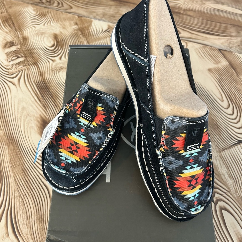 Ariat Cruiser Black Suede/ Deepest Aztec